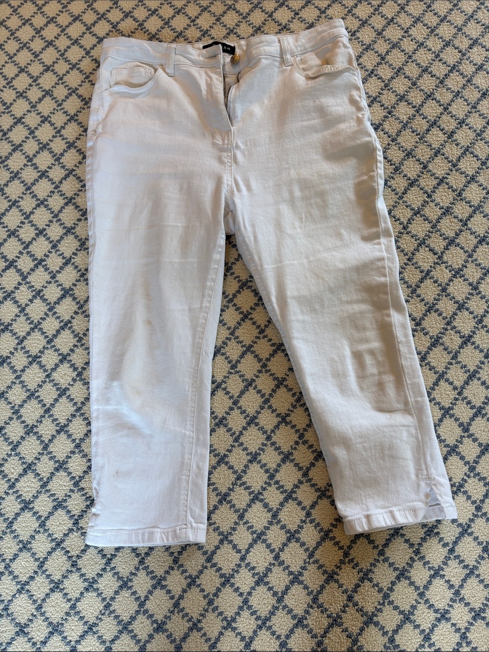Parisian Works White Cropped Stretch Jeans